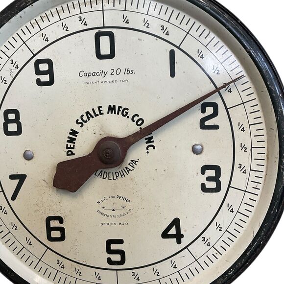 Penn Scale MFG Scale Series 820 Philadelphia PA Capacity 20 LBS Hanging Farm - Picture 2 of 8